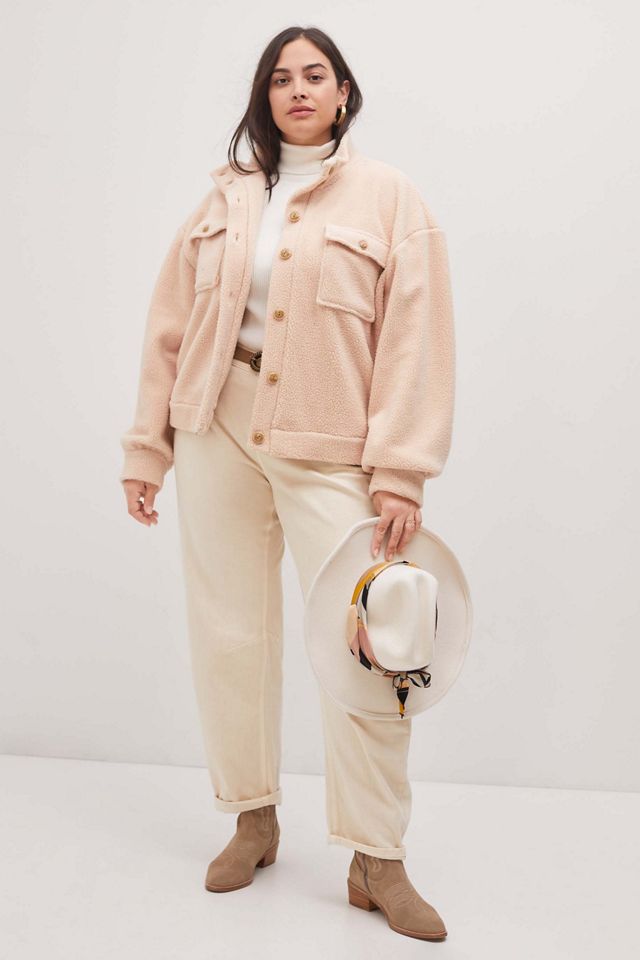 Daily Practice by Anthropologie Fleece Bomber Jacket #9