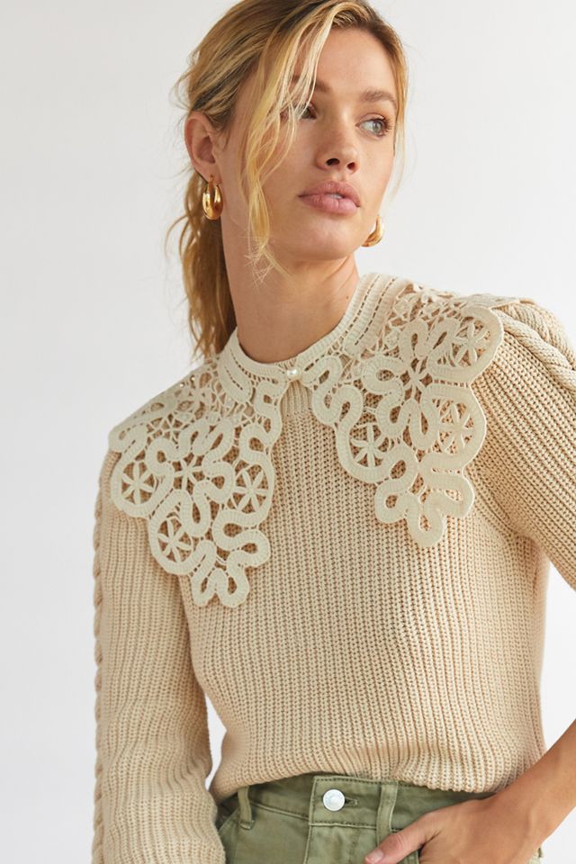 Striped Crochet Collar