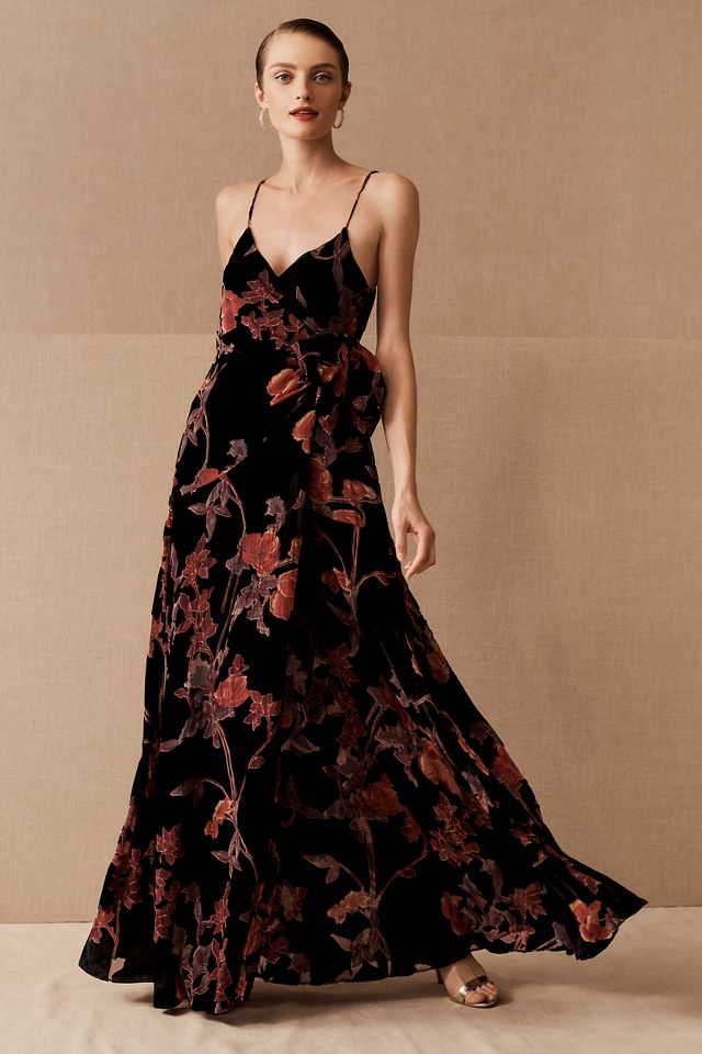 Velvet best sale dress floral