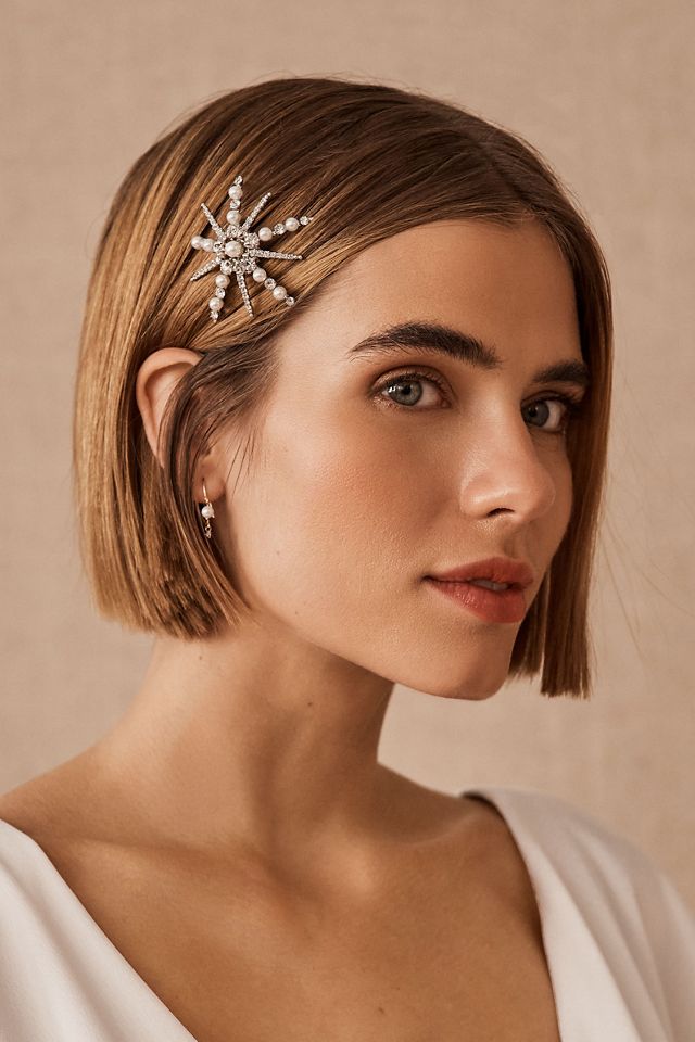 LELET NY コーム ヘアーアクセサリー パール リボン ボウ タイ LELET NY コーム ヘアーアクセサリー パール リボン ボウ タイ