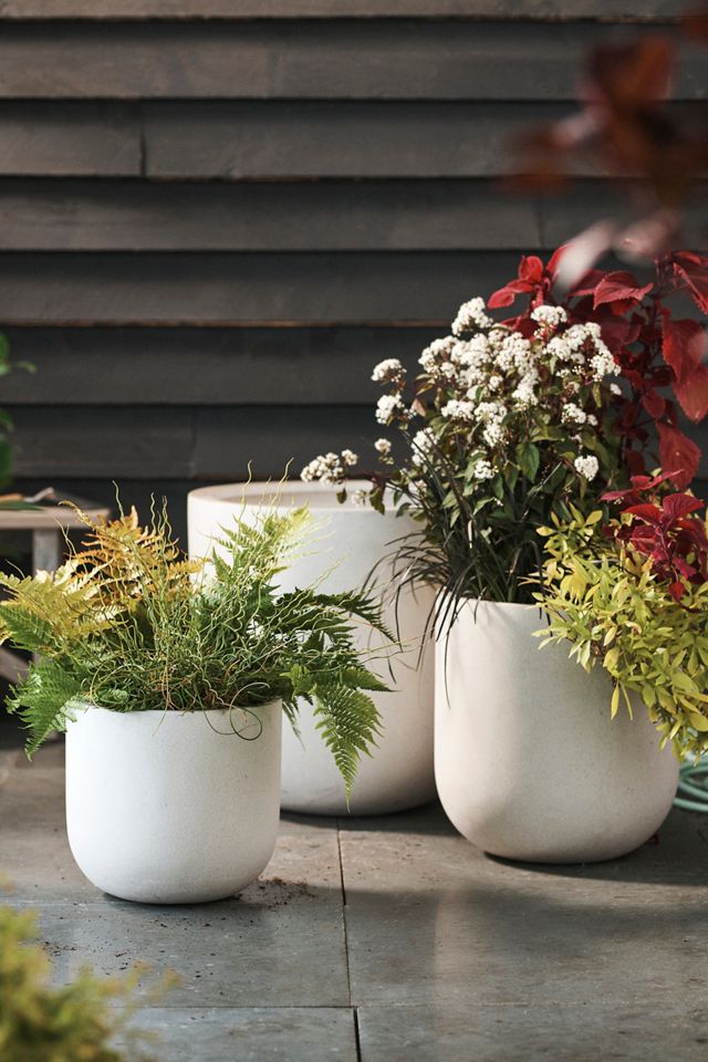 Fiber Concrete U Planter, 13" #3