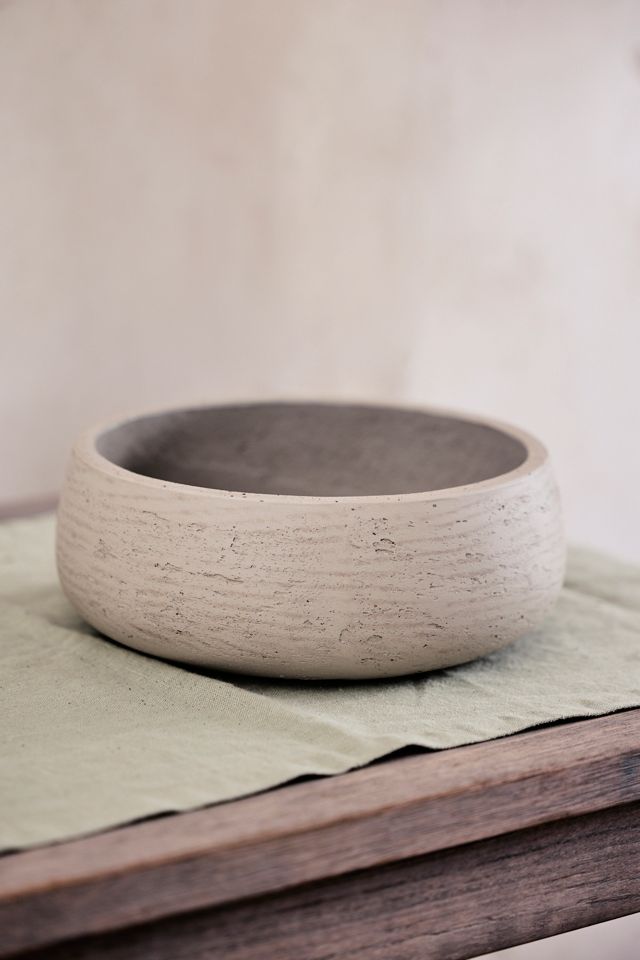 Fiber Cement Bowl Planter, 14" #2