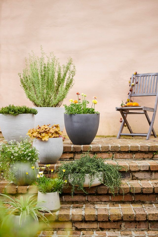 Fiber Cement Drop Planter, 8" #2