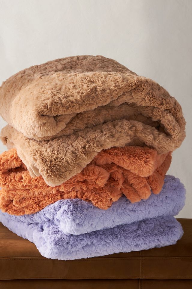 Anthropologie faux fur blanket new arrivals