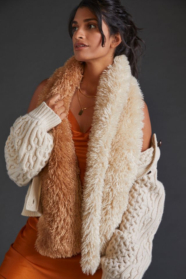 Fluffy Colorblocked Scarf #2