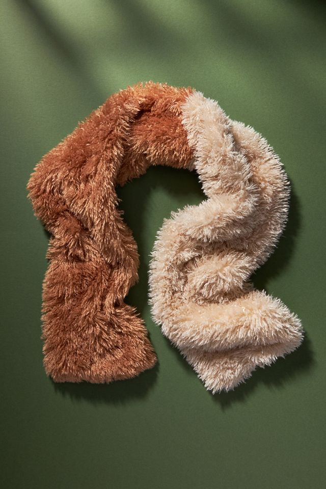 Fluffy Colorblocked Scarf #3