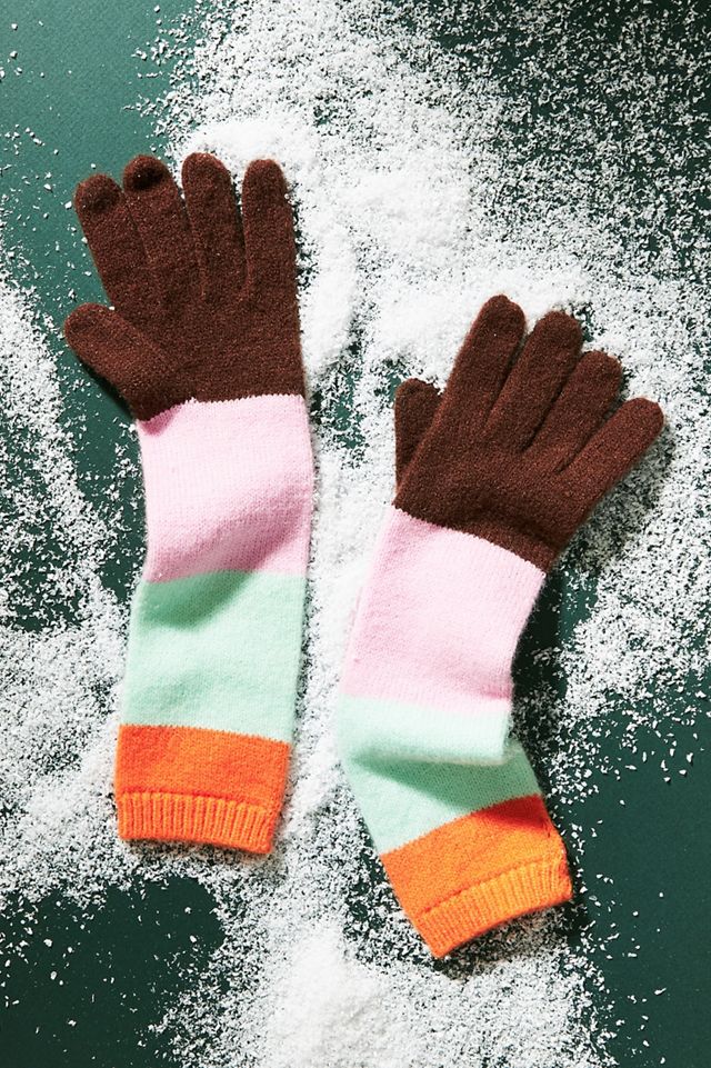 Colorblocked Tech Gloves #1