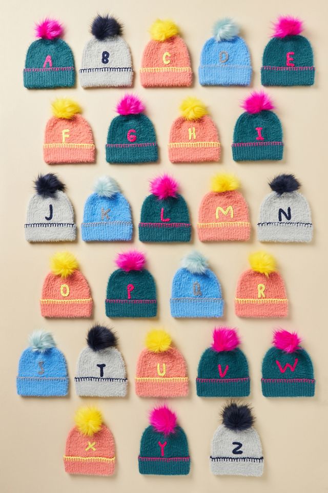 Fuzzy Monogram Kids Hat #2