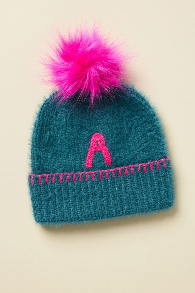Fuzzy Monogram Kids Hat #1