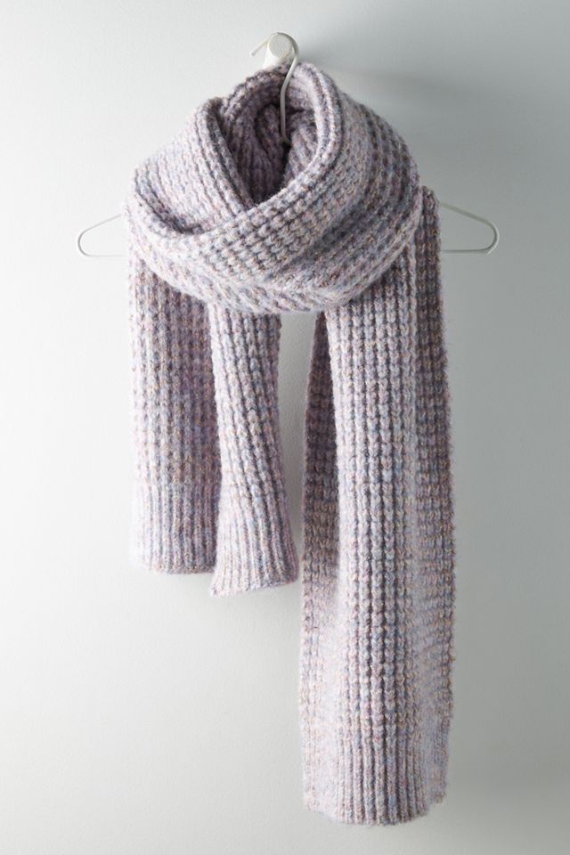 Chunky Knit Metallic Scarf | Anthropologie