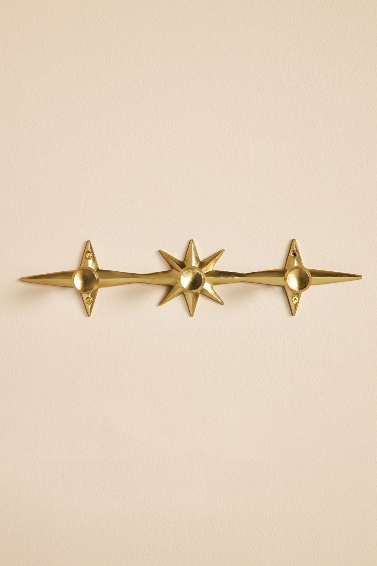 Arthur Hook Rack - Brass, One Size