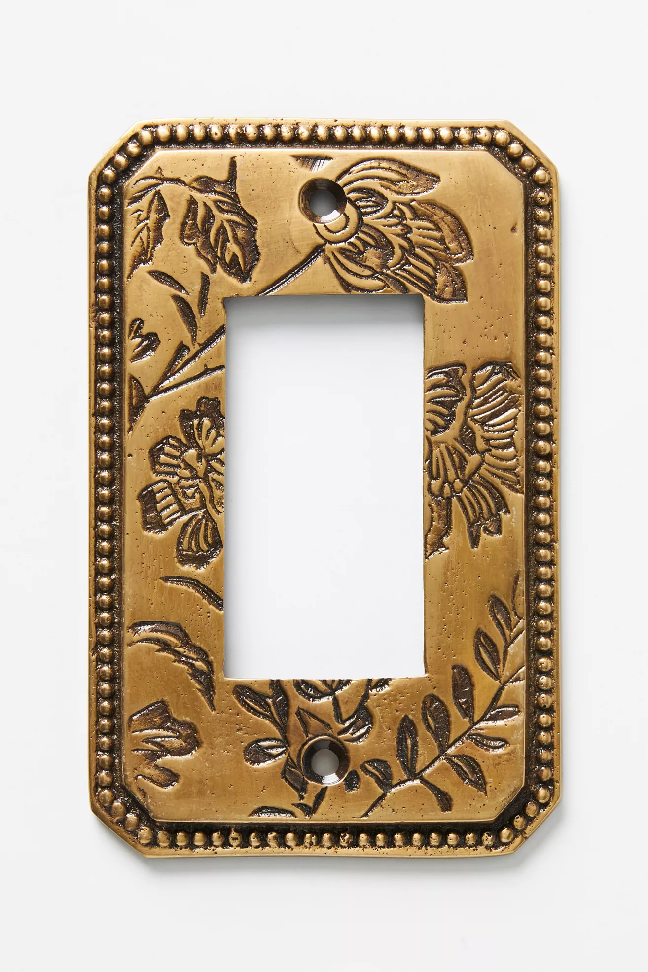 Joan Etched Floral Metal Switch Plate - thumbnail 2
