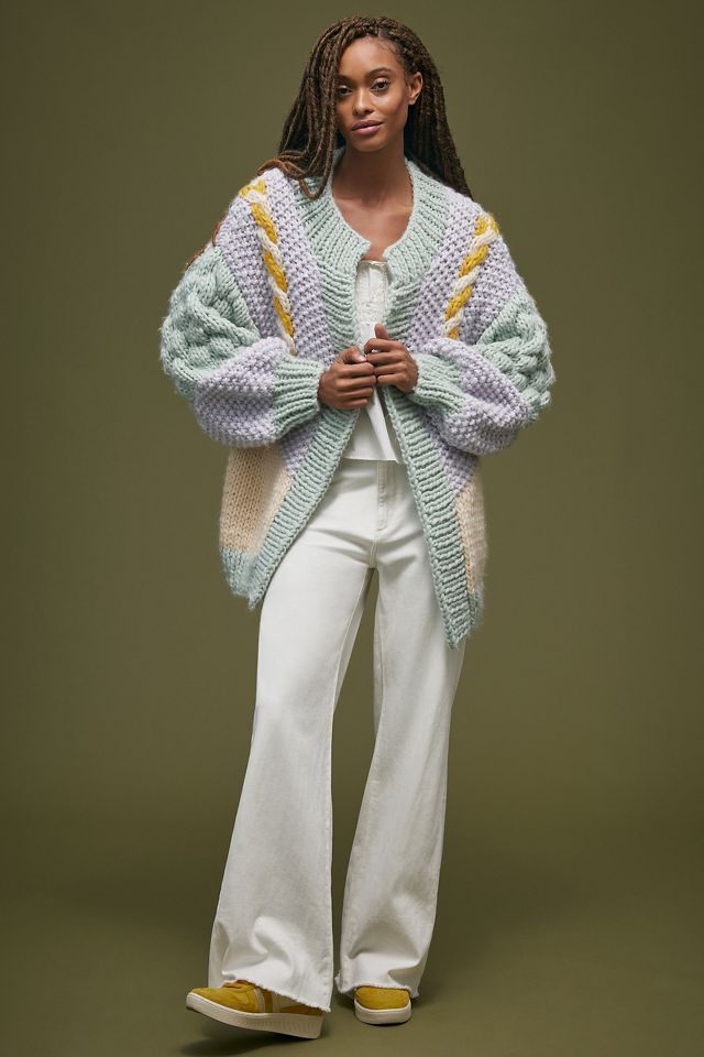 Vicky Knits Pastel Patchwork Cardigan