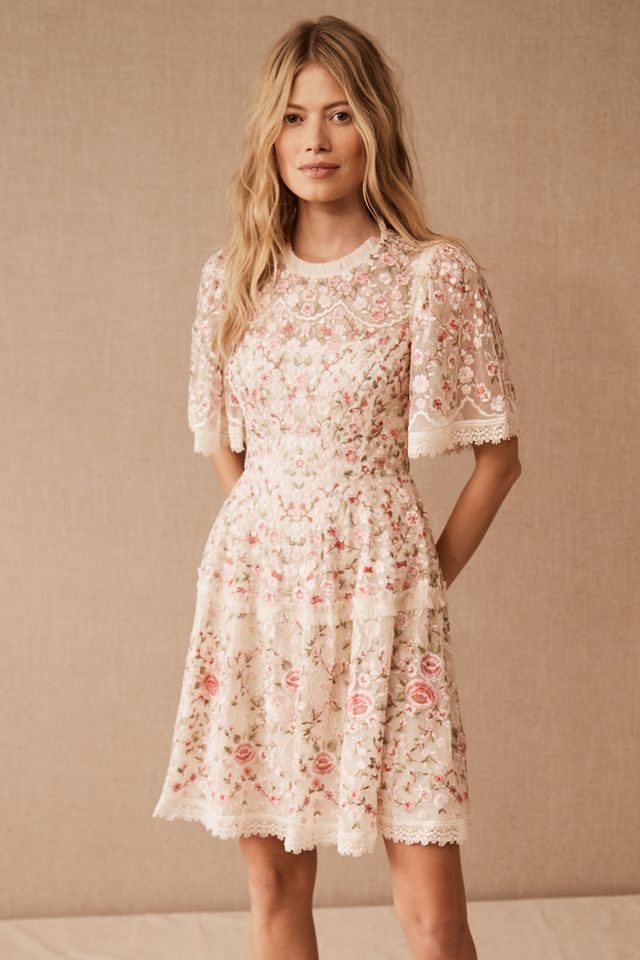 windsor party dresses Heidi Formal Lattice Dress Anna White Rhinestone Mesh Preservation Kit Shirt Size:XLarge