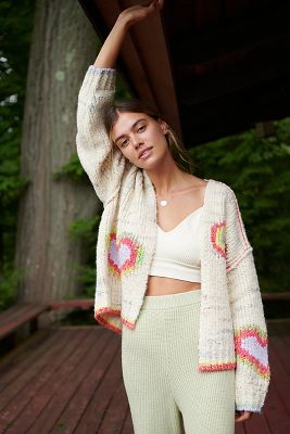 white shoulder cardigan