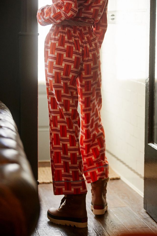 Basketweave Flannel Pajama Pants #1
