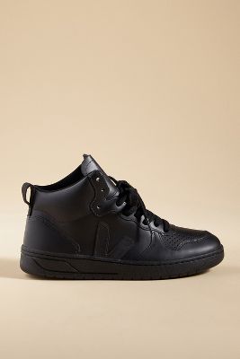 Shop Veja V-15 Sneakers In Black