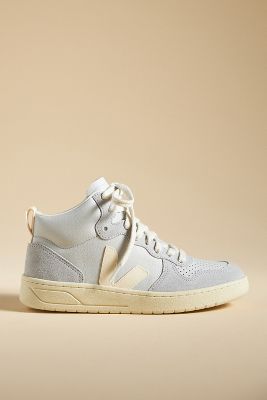 Shop Veja V-15 Sneakers In Grey