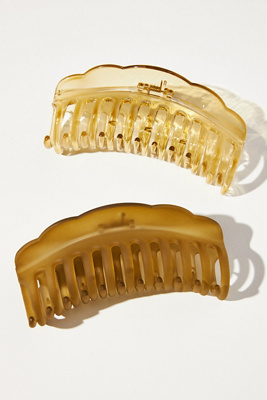 Anthropologie Ombre Claw Hair Clip Set In Green ModeSens