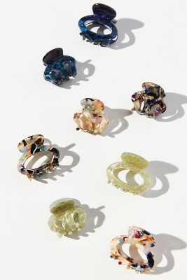 Anthropologie Mini Claw Hair Clip Set In Assorted | ModeSens