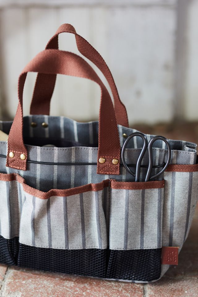 Striped Garden Tote Bag #1