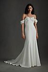 Jenny by Jenny Yoo Willow Strapless Floral-Detail Convertible Sheath Wedding Gown #1