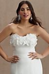 Jenny by Jenny Yoo Willow Strapless Floral-Detail Convertible Sheath Wedding Gown #8