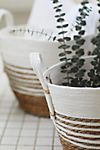 White Stripe Woven Storage Baskets, Set of 3 #2