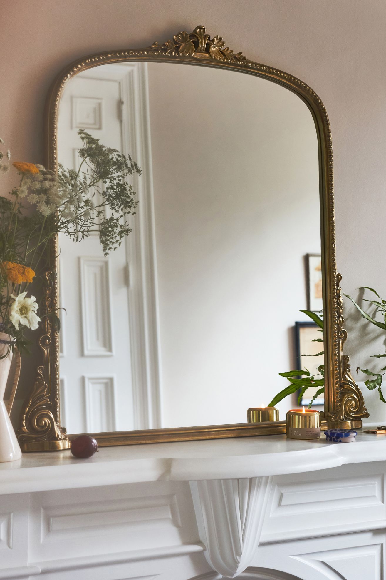 The Gleaming Primrose 3' Wall Mirror - Gold, One Size