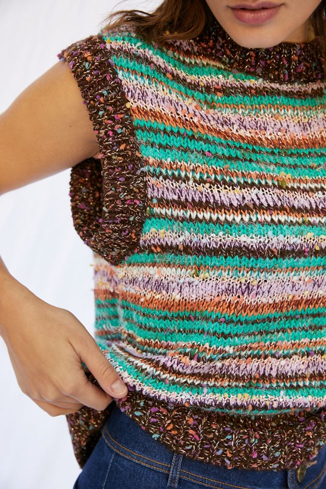 Flecked Stripe Sweater Vest #2