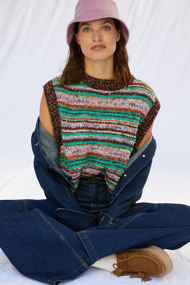 Flecked Stripe Sweater Vest #3
