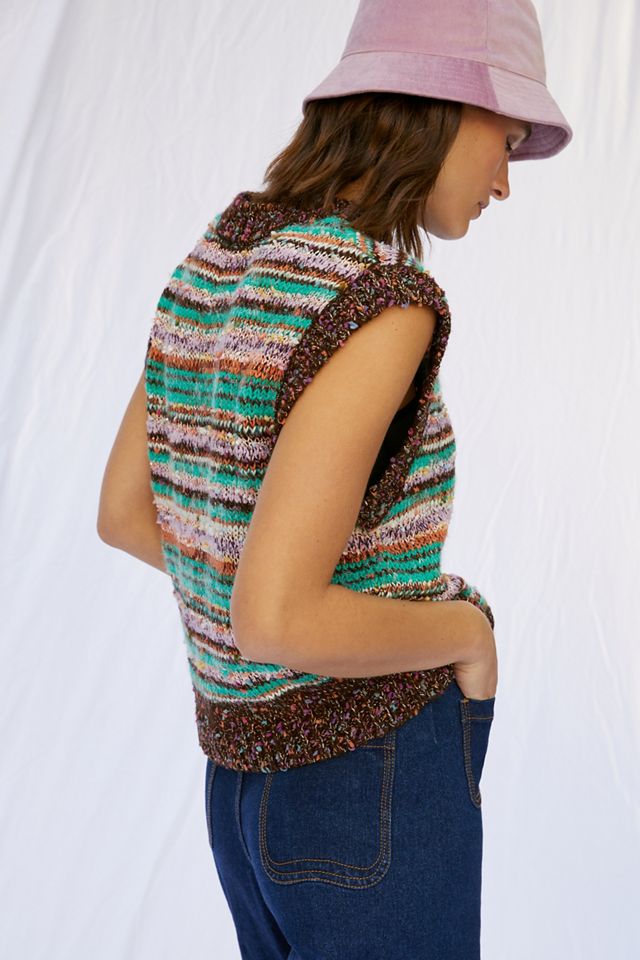Flecked Stripe Sweater Vest #4