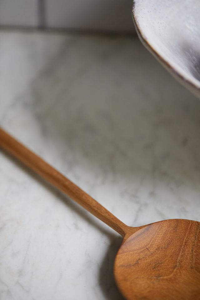Round Teak Serving Spoon #3