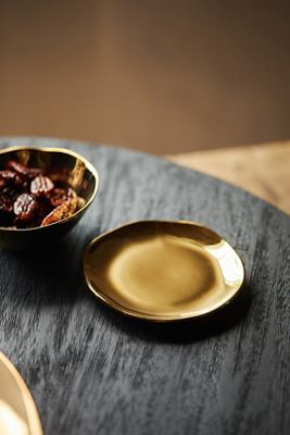 Gold Porcelain Plate, Small