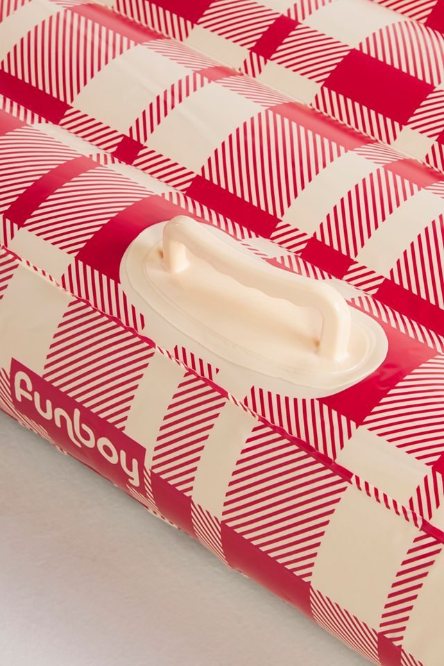 Inflatable Plaid Toboggan Snow Sled #2