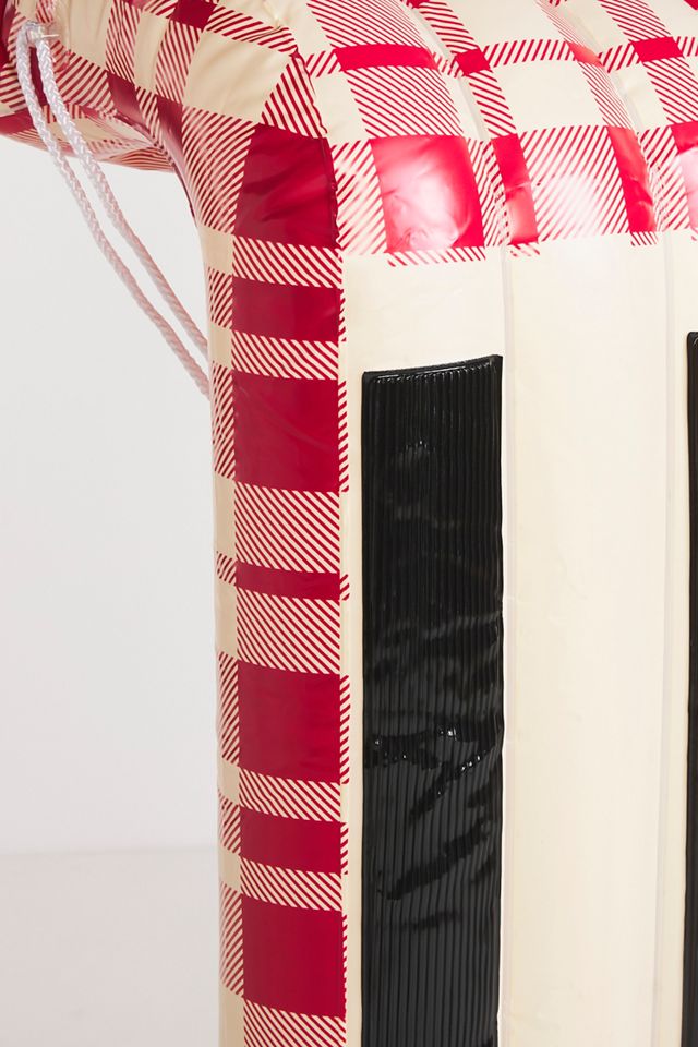 Inflatable Plaid Toboggan Snow Sled #3