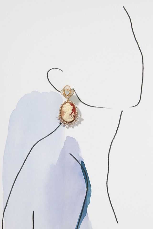 Cameo Drop Earrings #2