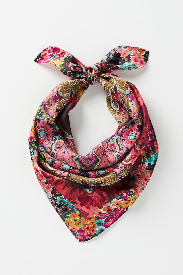 Kachel Spliced Floral Silk Scarf #3