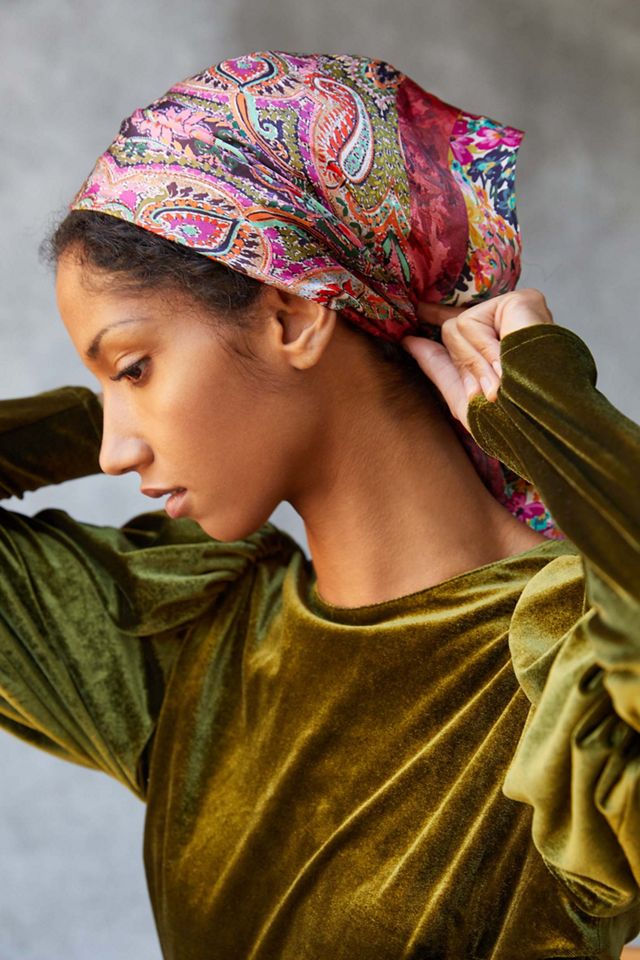 Kachel Spliced Floral Silk Scarf #1