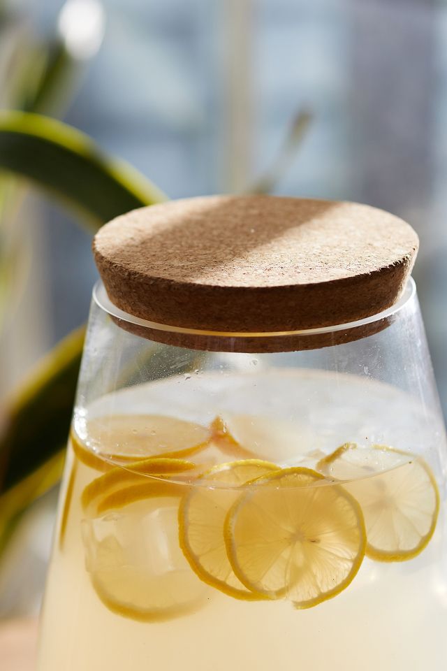 Glass Beverage Dispenser with Cork Top