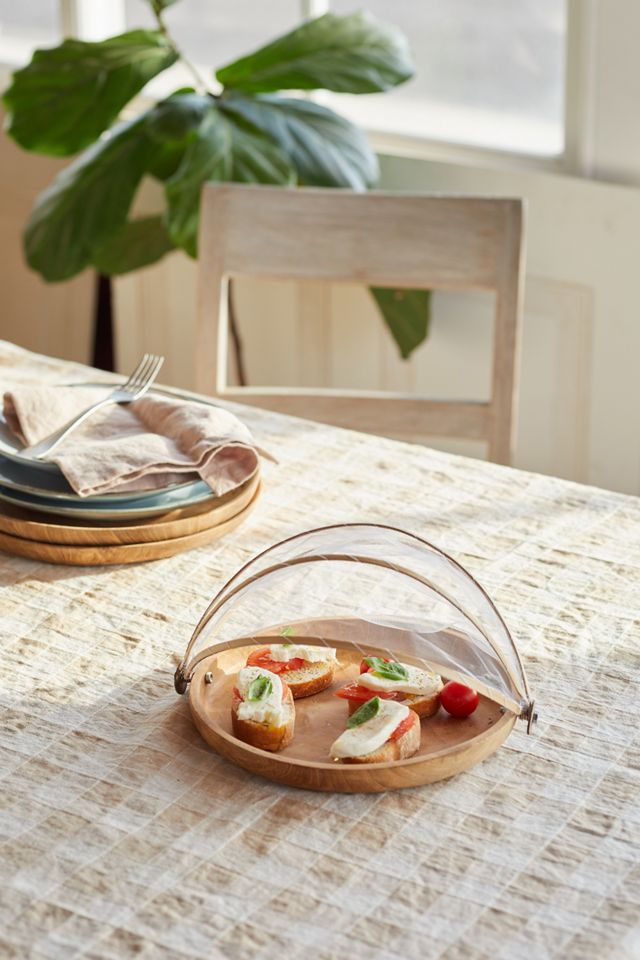 Teak + Mesh Food Covers, Set of 2 #1