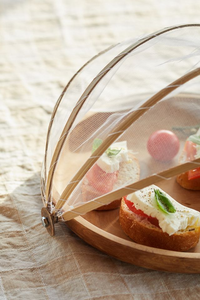 Teak + Mesh Food Covers, Set of 2 #2
