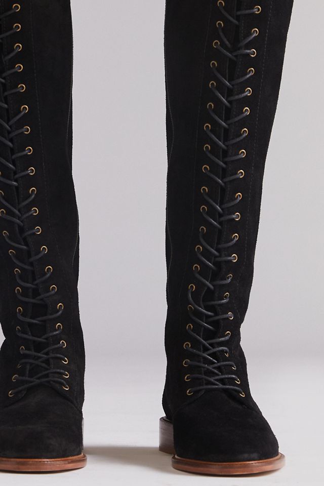 lace up knee boots