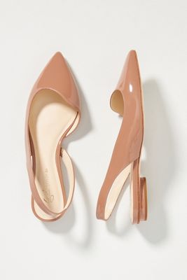 Guilhermina Pointed-Toe Slingback Flats