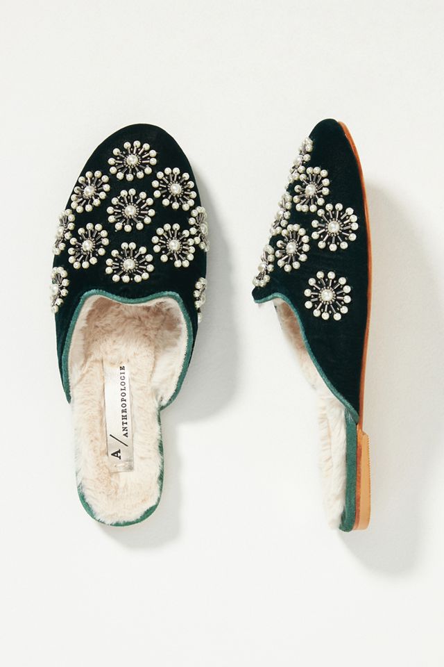 mens velvet mules
