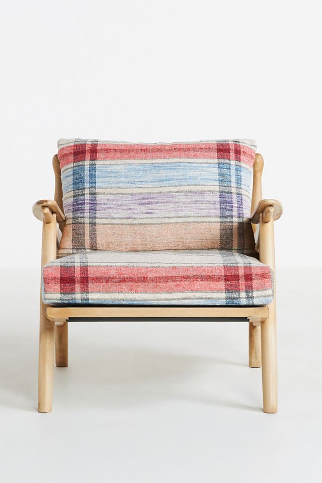 Plaid Cane Chair #1
