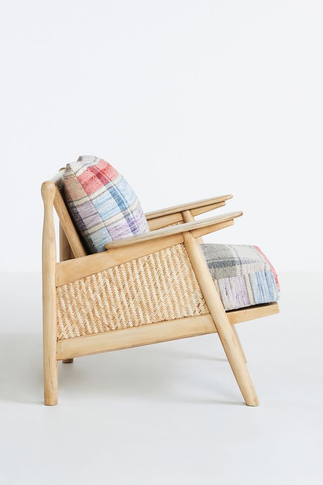 Plaid Cane Chair