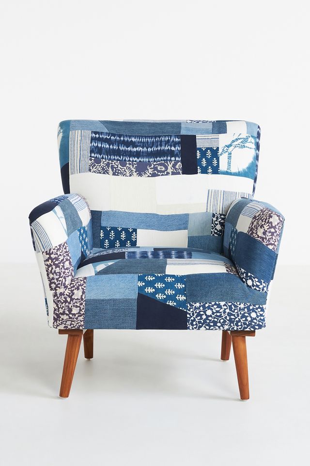 Blue 2025 patchwork chair