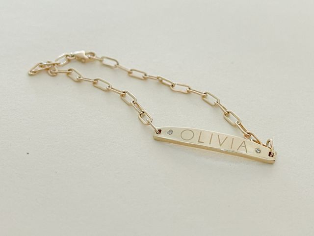 Starling Custom Engraved Diamond ID Bracelet #1