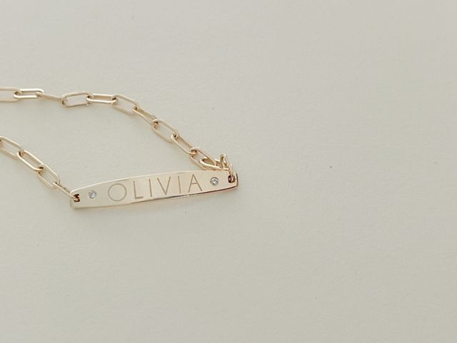 Starling Custom Engraved Diamond ID Bracelet #2